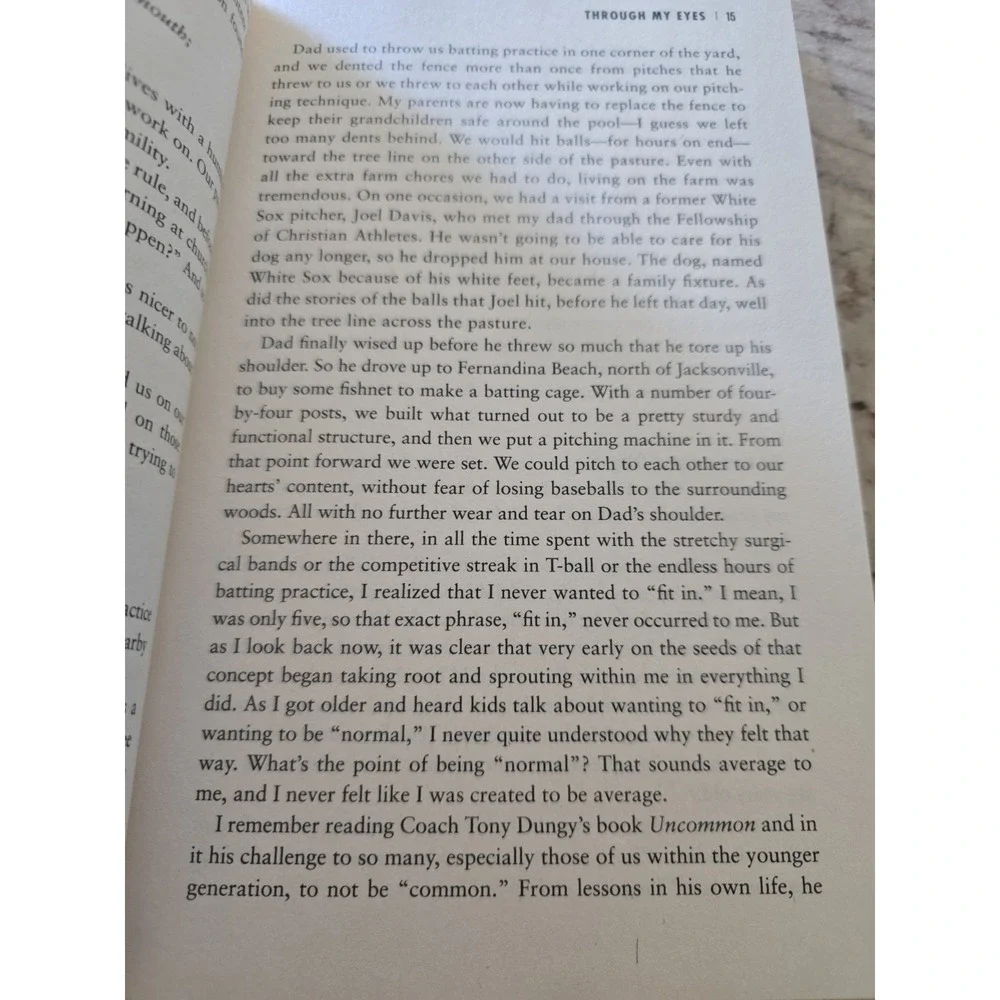 Through My Eyes Tim Tebow Nathan Whitaker Hardcover‎ Book 